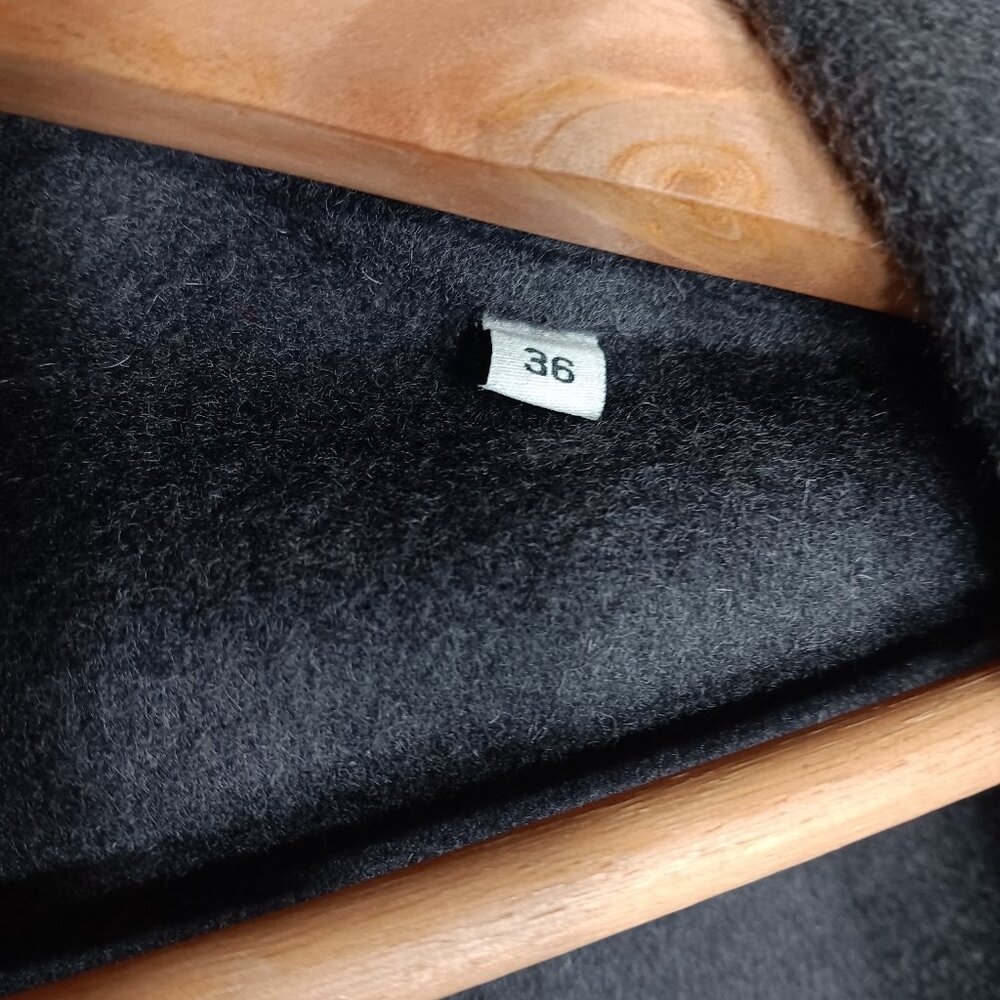 Sandro Wool Blend Long Single Breasted Trench Coat Jacket US 4 Small - Picture 9 of 9